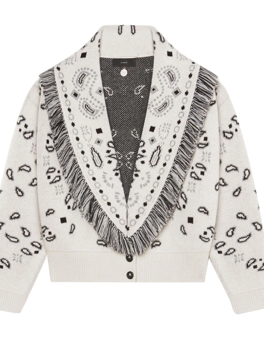Affordable cardigan Women Jacquard cropped Bandana Alanui 0706
